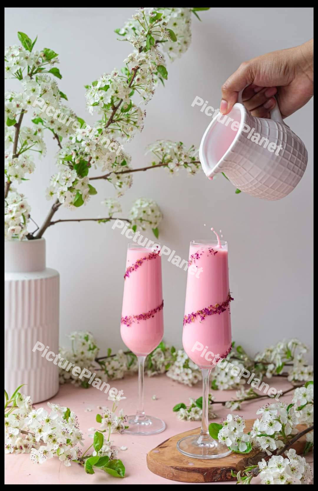 Pink cocktail